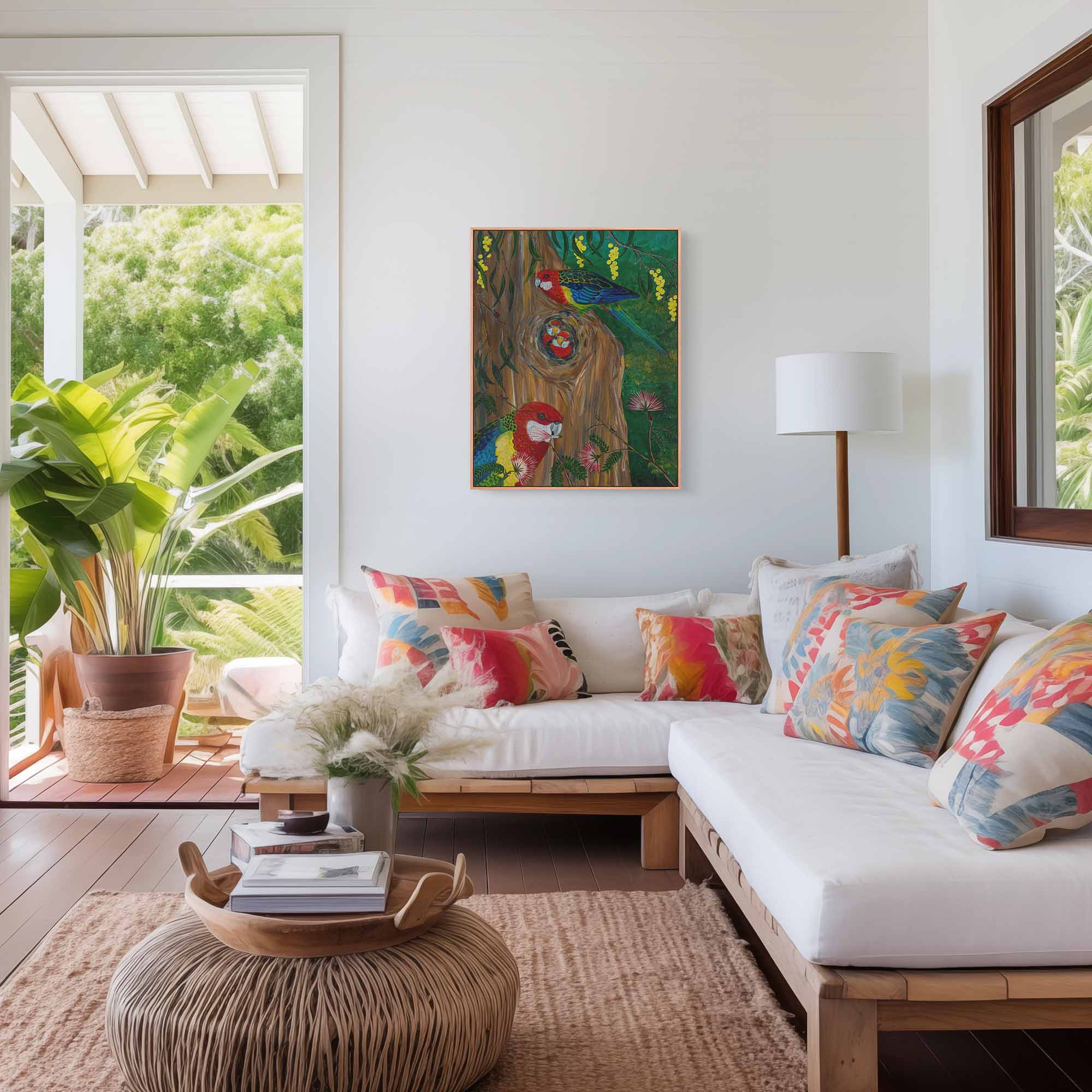 63. Eastern Rosella Family Original