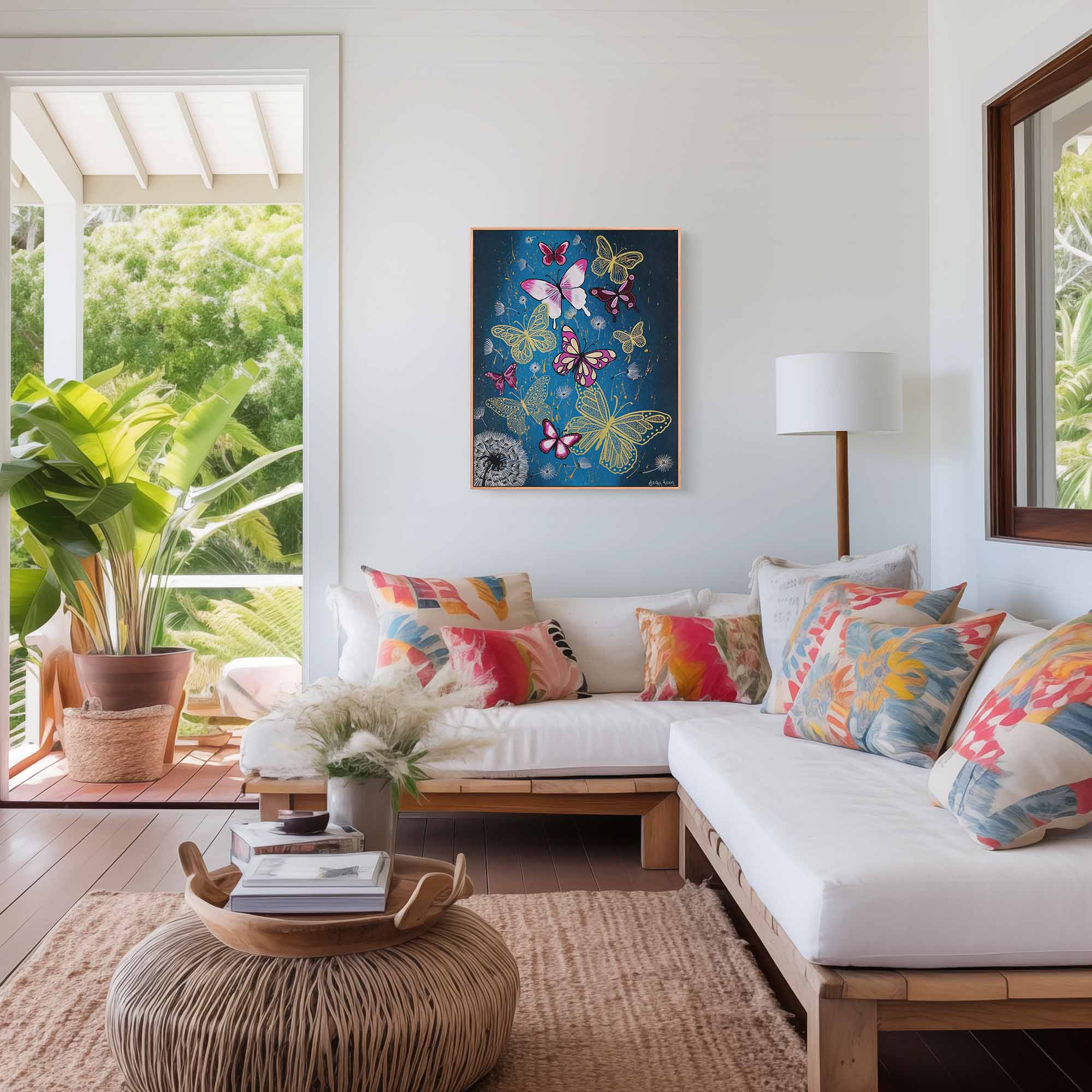 79. Pink Butterflies Original