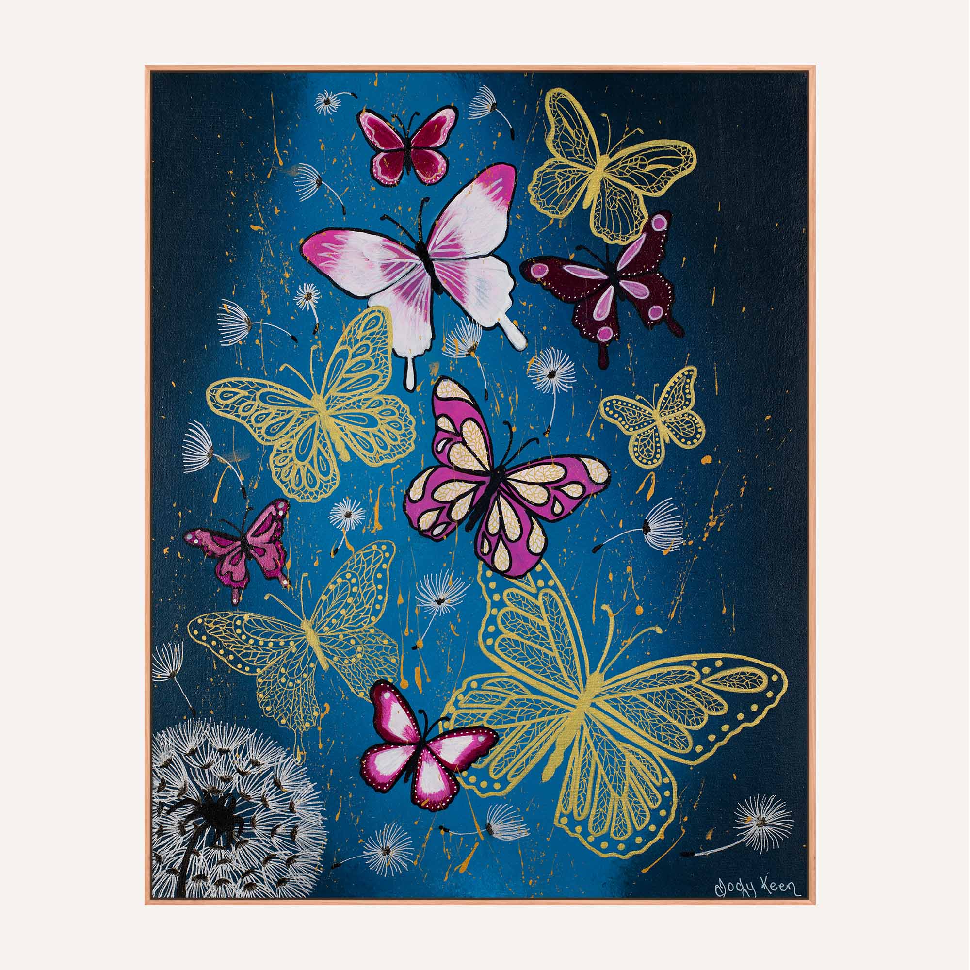 79. Pink Butterflies Original